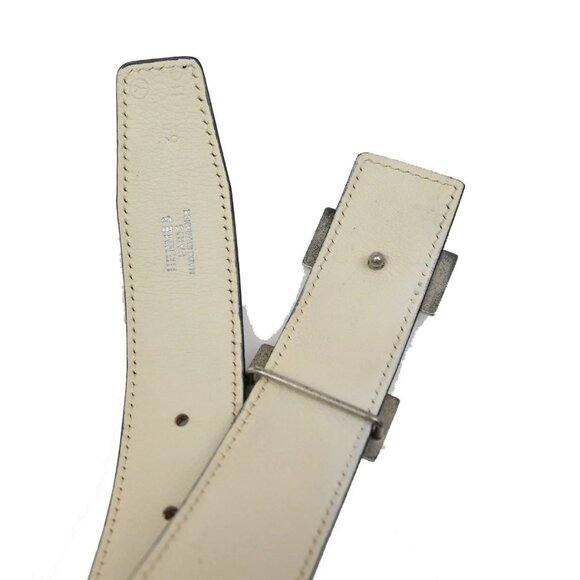 HERMES H Logo Constance Reversible Buckle Belt Leather main image 12